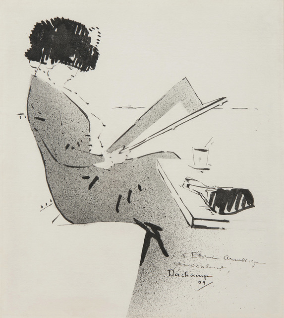Marcel Duchamp, ‘Jeune femme au café parisien’, 1909, HELENE BAILLY GALLERY