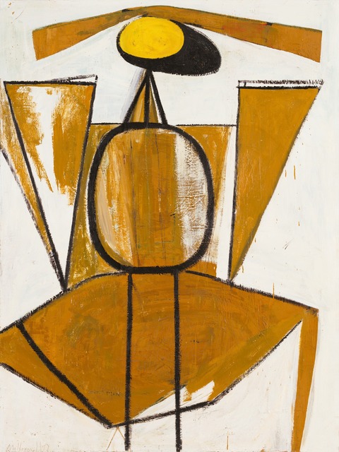 Robert Motherwell, ‘Personage, with Yellow Ochre and White’, 1947, Painting, Oil on canvas, Dedalus Foundation