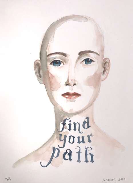 Anne Siems, ‘Find Your Path’, 2020, Drawing, Collage or other Work on Paper, Watercolor and mixed media on paper, Wally Workman Gallery