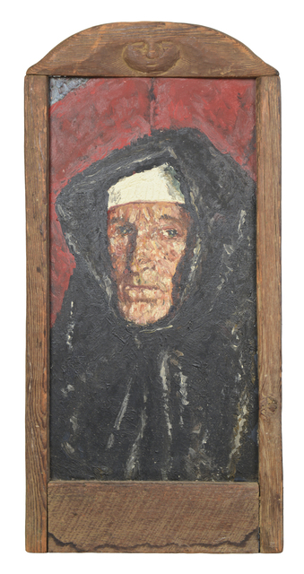 Samuel Rothbort, ‘Self Portrait - Nun’, Painting, Oil on canvas in artist made frame, FRED.GIAMPIETRO Gallery