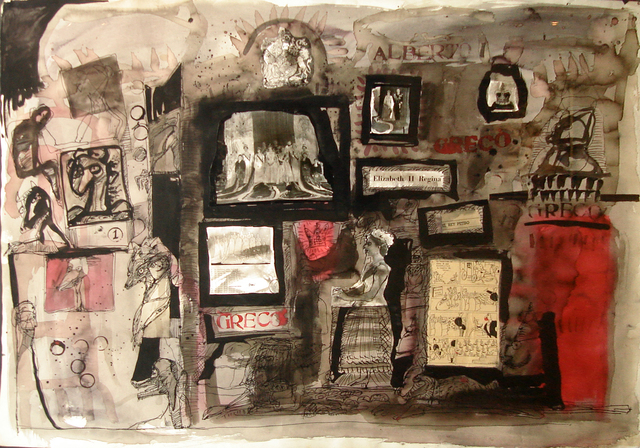 Alberto Greco, ‘El Rey Petiso’, ca. 1960, Painting, Mixed media anc collage, MAMAN Fine Art Gallery