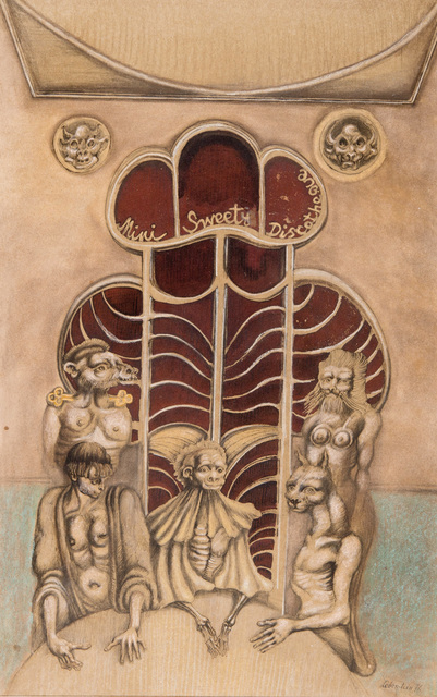 Jan Lebenstein, ‘Mini Sweety Discothèque’, 1976, Drawing, Collage or other Work on Paper, Pastel and gouache on paper, Leclere