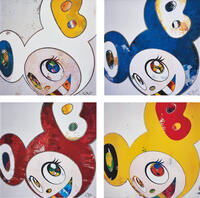 Takashi Murakami - And Then x 6 (White: The Superflat Method, Blue and Yellow Ears); And Then x 6 (Blue: The Polke Method)...