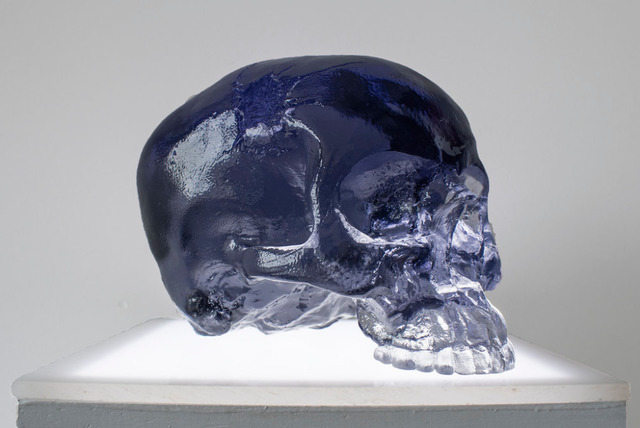 Sam Tufnell, ‘Sam Tufnell, Black Half Skull’, 2018, Sculpture, Resin, Oliver Cole Gallery