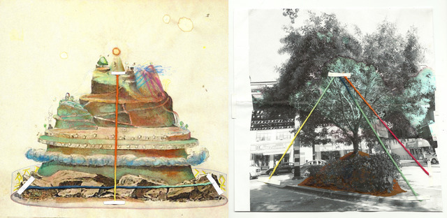 Patricia Dominguez, ‘Tree Analogue Study for Myth Making on 103rd Street Community garden in East Harlem’, 2013, Mixed Media, Combined media on paper, El Museo del Barrio