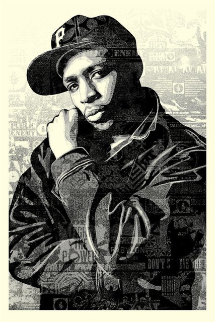 Shepard Fairey, ‘Chuck D Black Steel’, 2018, Print, Screenprint, Saguaro Gallery