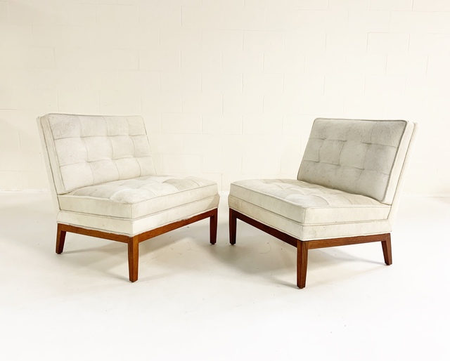 Florence Knoll Lounge Chairs In Brazilian Cowhide Pair Mid