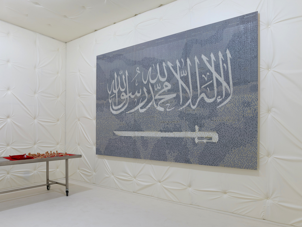"The Safe" 2019, Abdulnasser Gharem
Installationview Art Basel Unlimited 2019
Courtesy of the artist, Galerie Brigitte Schenk and Galerie Nagel Draxler.
Photos Simon Vogel "The Safe" 2019, Abdulnasser Gharem
Installationview Art Basel Unlimited 2019
Courtesy of the artist, Galerie Brigitte Schenk and Galerie Nagel Draxler.
Photos Simon Vogel