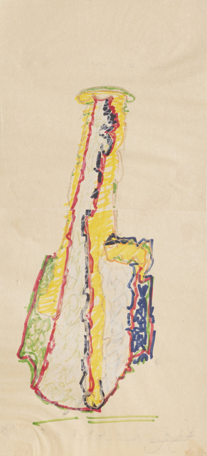 John Chamberlain, ‘Yellow Coconut’, 1981, Drawing, Collage or other Work on Paper, Marker and pencil on newsprint, RoGallery Gallery Auction