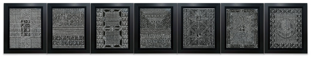 Rachid Koraïchi, ‘From the series Mouchoirs d'espoir - Handkerchieves of Hope (set of 7) I,’, 2019/2020, Painting, Acrylic on canvas, October Gallery