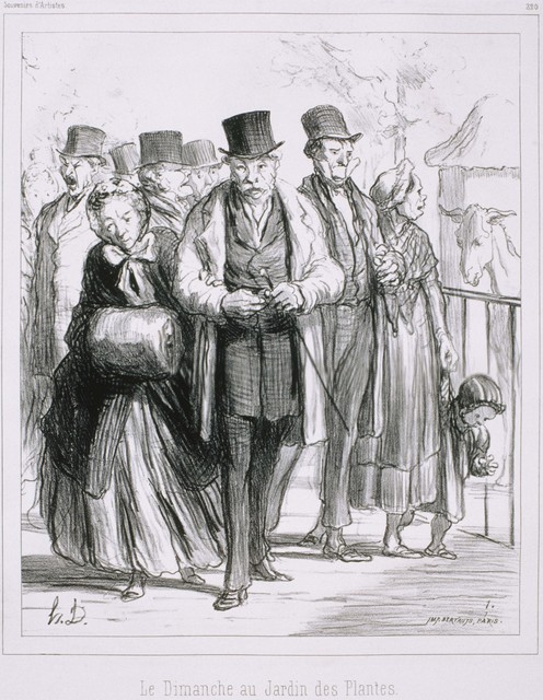 Honoré Daumier, ‘Souvenir d'Artistes: Le Dimanche au Jardin des Plantes’, 1862, Phillips Collection
