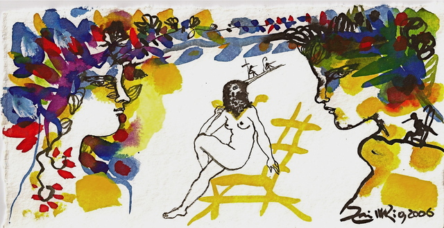 Zaida del Río, ‘Sin titulo A’, 2006, Painting, Watercolor, gouache, pastel, charcoal, and graphite on paper., MLA Gallery