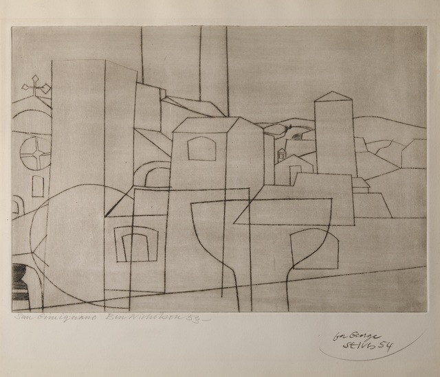 Ben Nicholson, ‘San Gimignano’, 1953, The Fine Art Society