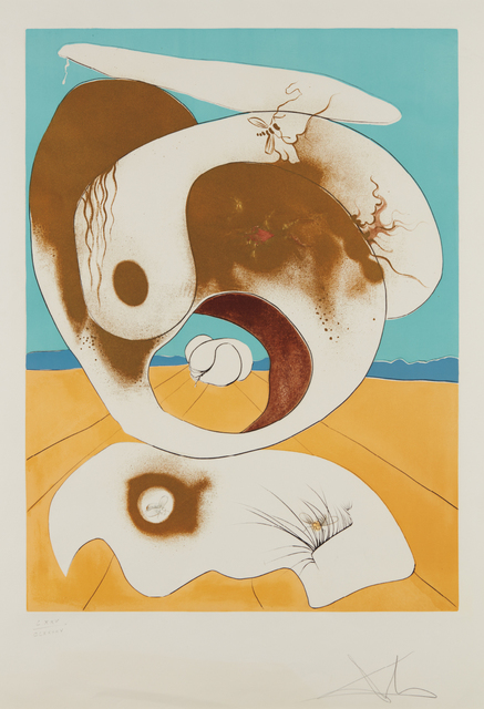 Salvador Dalí, ‘Planetary and Scatological Vision, from Conquest of the Cosmos’, 1974, Print, Etching and drypoint on lithograph with embossing in colors, on Arches paper, with full margins, Phillips