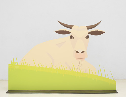 Alex Katz, ‘Cow’, 2006, Sculpture, Double sided cutout silkscreen prints on aluminum, Pace Gallery