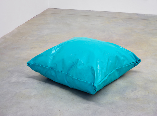 Julia Gruner, ‘Lazy Painting (Turquoise)’, 2018, Sculpture, Acrylic paint and nettle, filled with bubble wrap and EPS-pearls, Taubert Contemporary