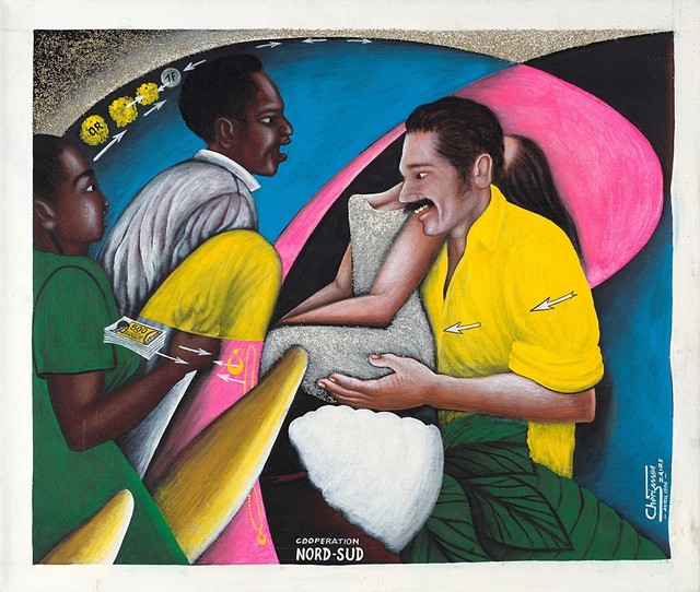 Chéri Samba, ‘Coperation Nord-Sud’, 1990, Painting, Acrylic on anvas, Finarte