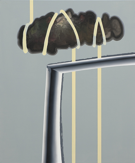 Kevin Aeschbacher, CHASRISMALIMBOINDIAFOXTROTTFUCKFACE, 2014, oil and acrylic on cotton, 90 x 75 cm Kevin Aeschbacher, CHASRISMALIMBOINDIAFOXTROTTFUCKFACE, 2014, oil and acrylic on cotton, 90 x 75 cm