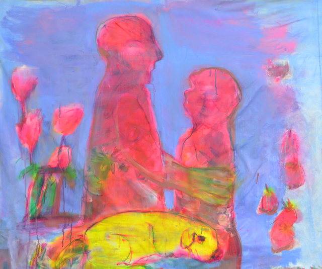 Shahram Karimi, ‘My lonliness’, 2019, Mixed Media, Mixed Media on fabric, Roya Khadjavi Projects