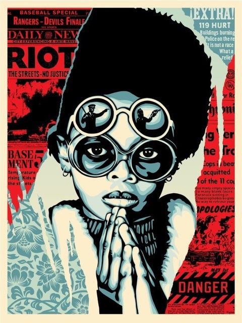 Shepard Fairey (OBEY), ‘Late Hour Riot’, 2017, AYNAC Gallery