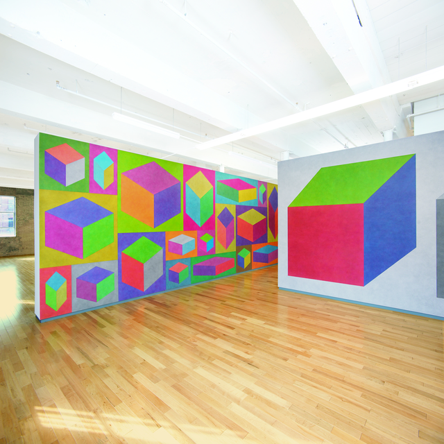 Sol LeWitt, ‘Wall Drawings #766 and #415 D ’, 1994, Color ink wash, MASS MoCA