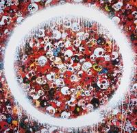 Takashi Murakami - Ensō: Memento Mori Red on Blue