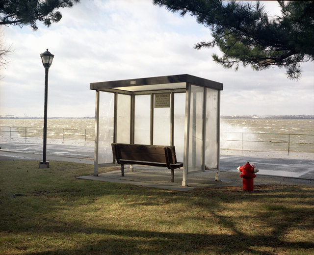 Lisa Kereszi, ‘Bus Stop with Sea Spray, Governor's Island, NY’, 2003, Yancey Richardson Gallery
