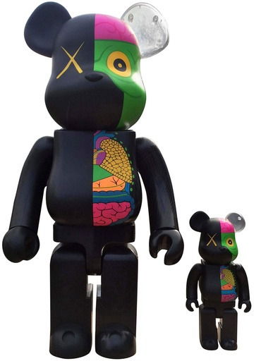 KAWS, ‘Dissected Companion: Bearbrick 400% & 100% (Black)’, 2010, Lougher Contemporary