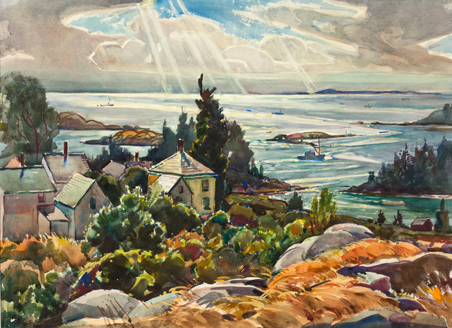 William Lester Stevens, ‘Epic of Vinalhaven, Maine’, 19th -20th Century, Drawing, Collage or other Work on Paper, Watercolor on paper, Vose Galleries