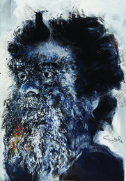 Saddam, 2006
Mixed media on paper mounted on
plywood, Photo: Elad Sarig Saddam, 2006
Mixed media on paper mounted on
plywood, Photo: Elad Sarig