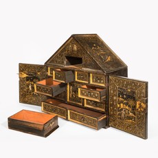 A rare English ‘Japanned’ table cabinet, circa 1624