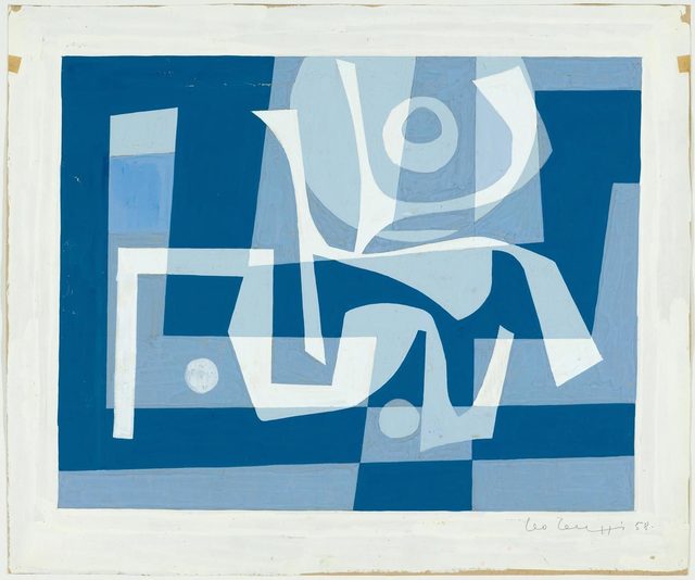 Leo Leuppi, ‘Untitled’, 1958, Drawing, Collage or other Work on Paper, Gouache on brown paper, Koller Auctions