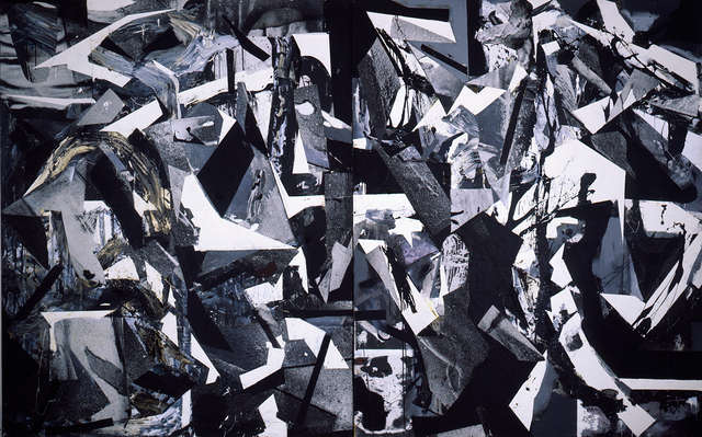 Dario Villalba, ‘Espacio Barroco (Dyptichon)’, 1986, Painting, Oil and collage on canvas, Galerie Michael Hasenclever
