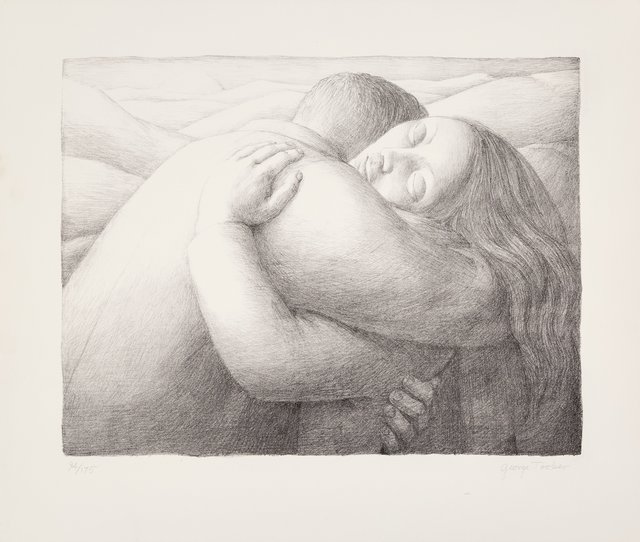 George Tooker, ‘Embrace’, 1982, Print, Lithograph on wove paper, Heritage Auctions
