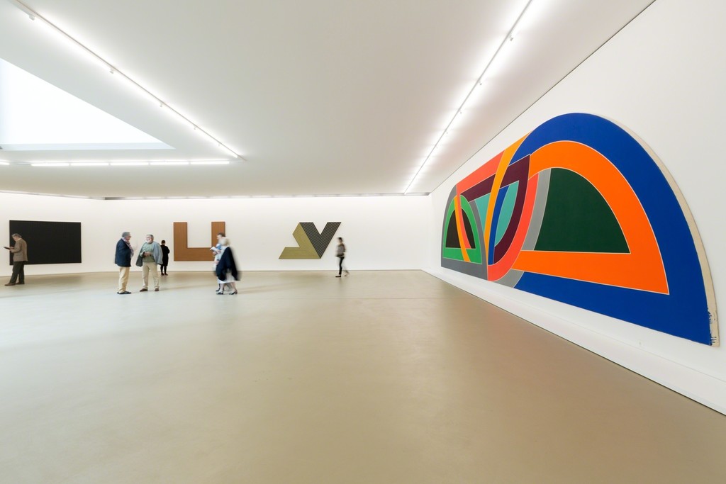 Installation view of "Frank Stella" at Kunstmuseum Basel. Photo credit: Museum für Gegenwartskunst, Julian Salinas Installation view of "Frank Stella" at Kunstmuseum Basel. Photo credit: Museum für Gegenwartskunst, Julian Salinas