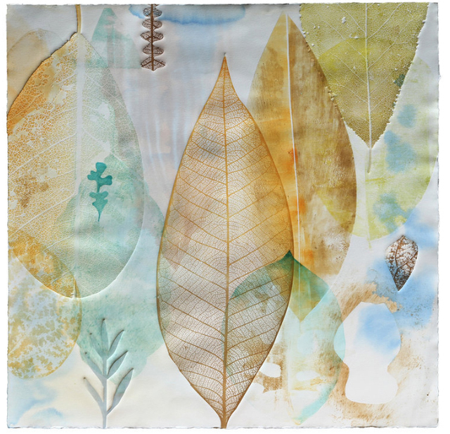 Katherine Warinner, ‘Leaves 3’, 2019, Print, Relief monotype, Kala Art Institute