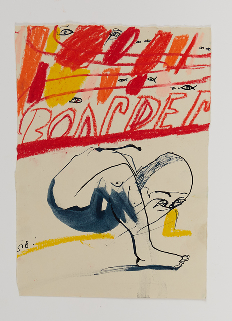 Samuel Bassett, ‘Man Below Fields Zennor’, 2020, Drawing, Collage or other Work on Paper, Work on paper, Vigo Gallery