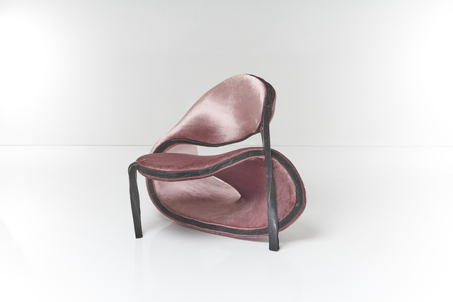 Sebastian Brajkovic, ‘'Taotie Man'’, 2019, Design/Decorative Art, Black bronze, velvet upholstery, David Gill Gallery