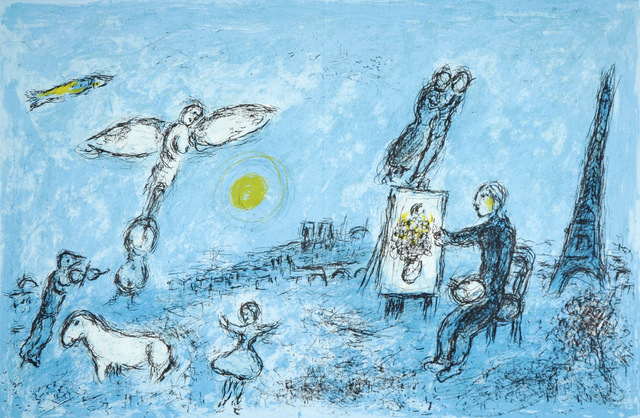 Marc Chagall, ‘Le peintre et son double’, 1981, Hans den Hollander Prints