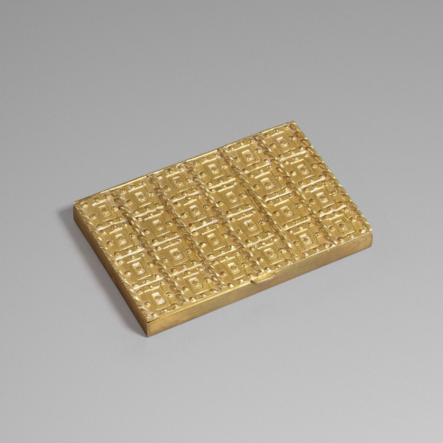 Line Vautrin, ‘Lidded box’, c. 1960, Design/Decorative Art, Gilt bronze, Rago/Wright
