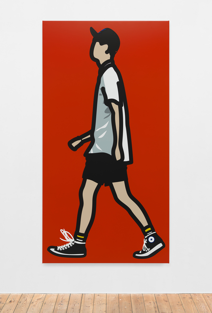 Julian Opie, ‘Converse boy.’, 2015, Painting, Vinyl on wooden stretcher, Gerhardsen Gerner