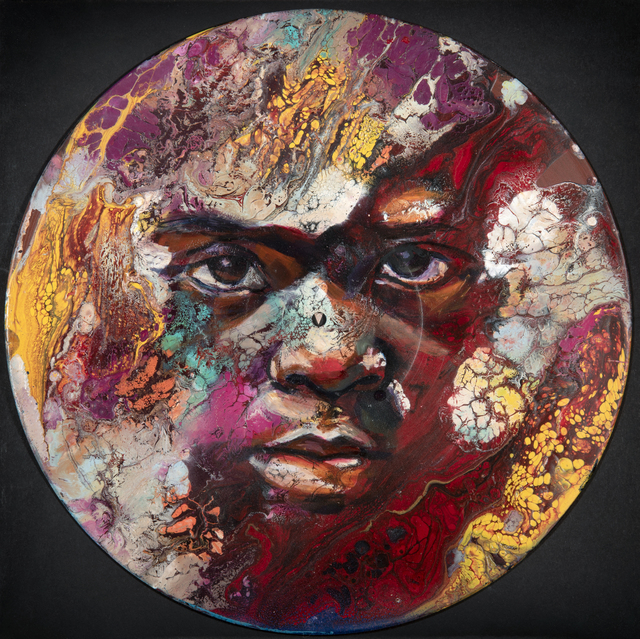 Matt Small, ‘Elijah’, 2018, Other, Oil and acrylic, linocut on 12" vinyl record, Tate Ward Auctions