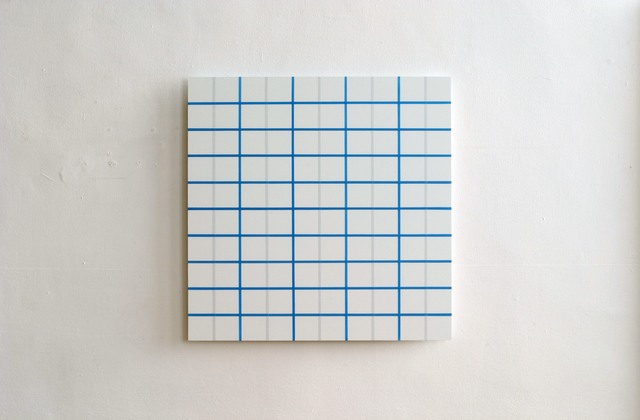 Winston Roeth, ‘Light Blue Square Grid’, 2006, Painting, Tempera on MDF, Galerie Christian Lethert