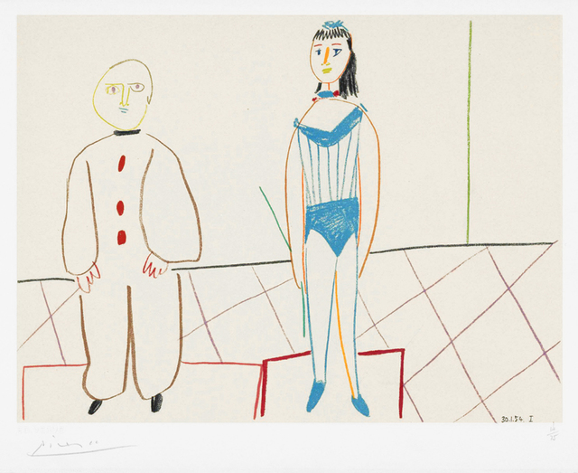 Pablo Picasso, ‘Clowne et acrobate (Clown and Acrobat) / One Plate, from Verve Nos 29-30’, 1954, Masterworks Fine Art