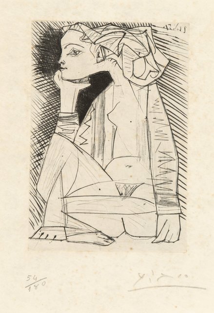 Pablo Picasso, ‘Femme assise en tailler: Geneviève Laporte, from Recordant el Doctor Reventós’, 1951, Heritage Auctions