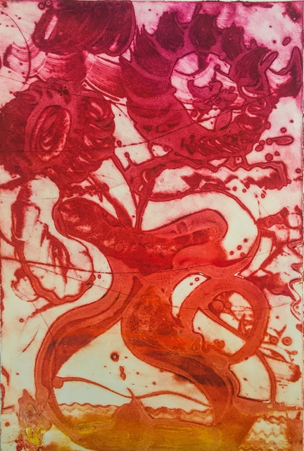 Catherine Howe, ‘Carborundum Monotype : Flowers II’, 2015, Drawing, Collage or other Work on Paper, Ink on Arches Paper, Cross Contemporary Partners