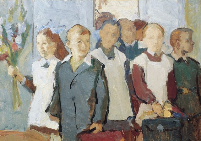 Abram Moseevich Kharkovsky, ‘September 1st, the beginning of the school year’, 1956, Surikov Foundation