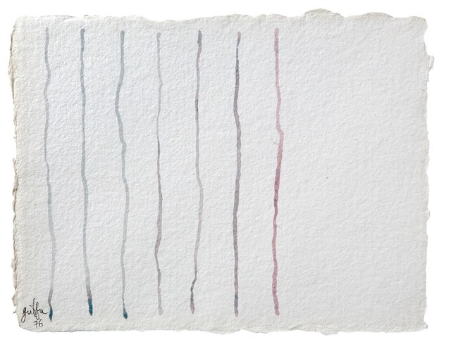 Giorgio Griffa, ‘Untitled’, 1976, Drawing, Collage or other Work on Paper, Watercolor on paper, Finarte
