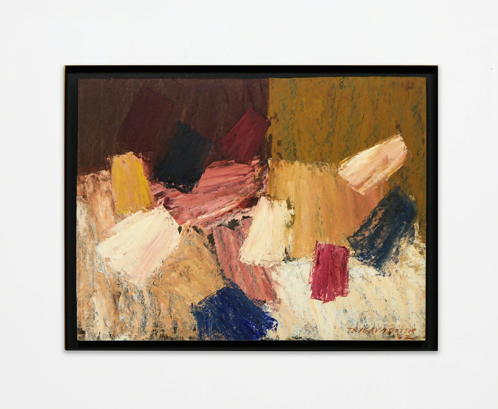 Nina Tryggvadottir, Abstraction (NT-OL-62-02), 1962, Oil on linen, 18" x 23.94" Nina Tryggvadottir, Abstraction (NT-OL-62-02), 1962, Oil on linen, 18" x 23.94"