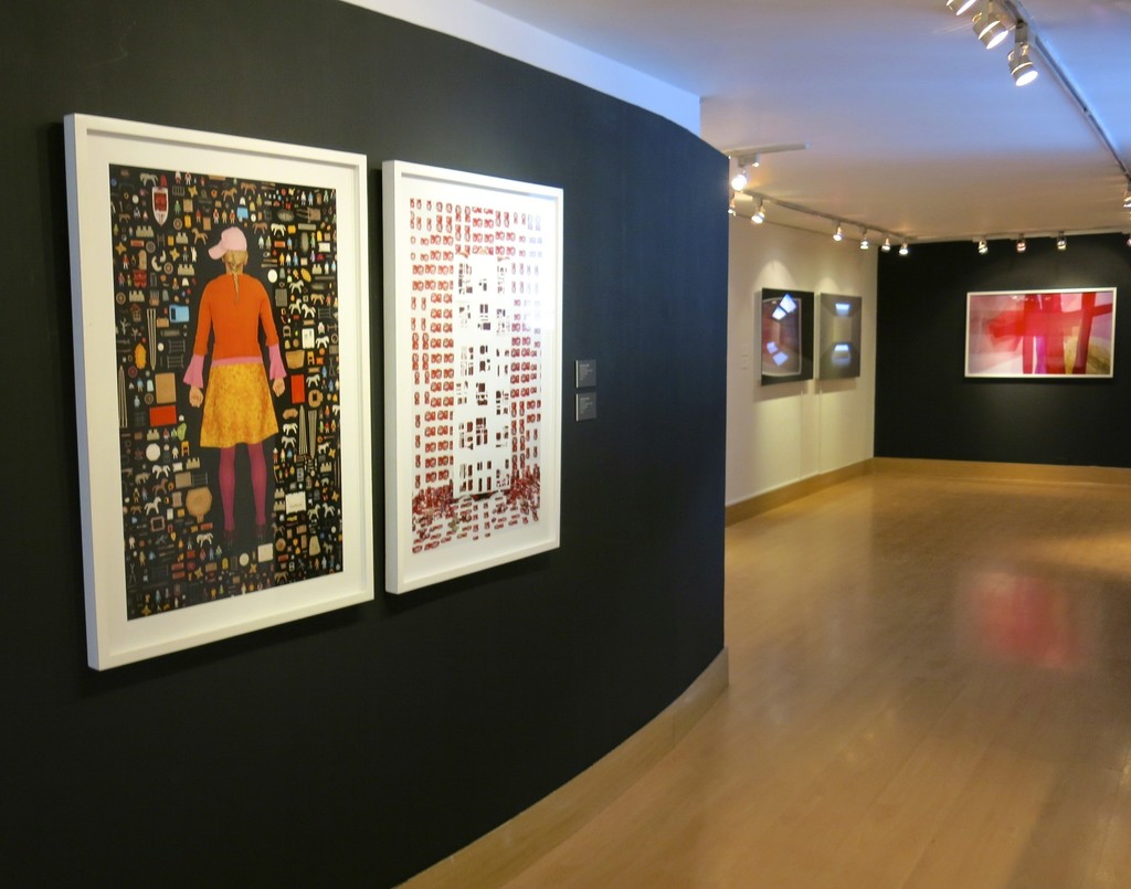 Works by Rachel Perry-Welty in the foreground. Works by Rachel Perry-Welty in the foreground.